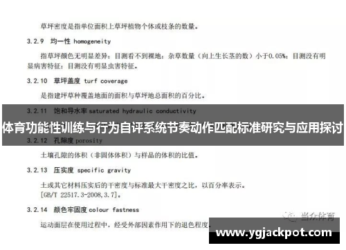 体育功能性训练与行为自评系统节奏动作匹配标准研究与应用探讨